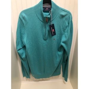 Mens Medium Vineyard Vines 1/4 zip sweater NWT